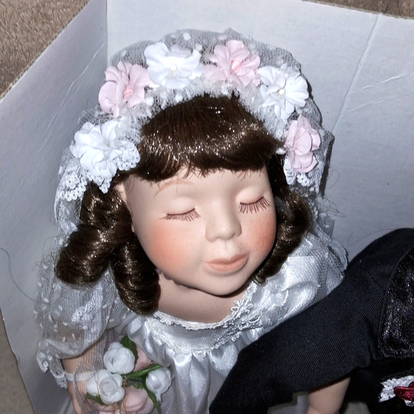 NWT,Vintage 80's,PRECIOUS Geppeddo,Porcelain,Bride & Groom Set in Original Box❤️ - Picture 12 of 13